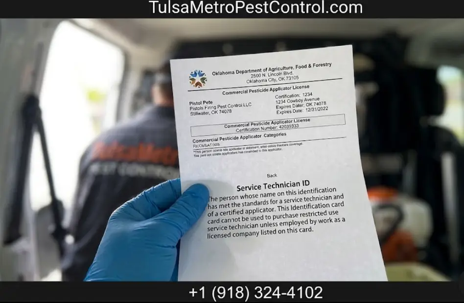 Oklahoma pest control license and certification